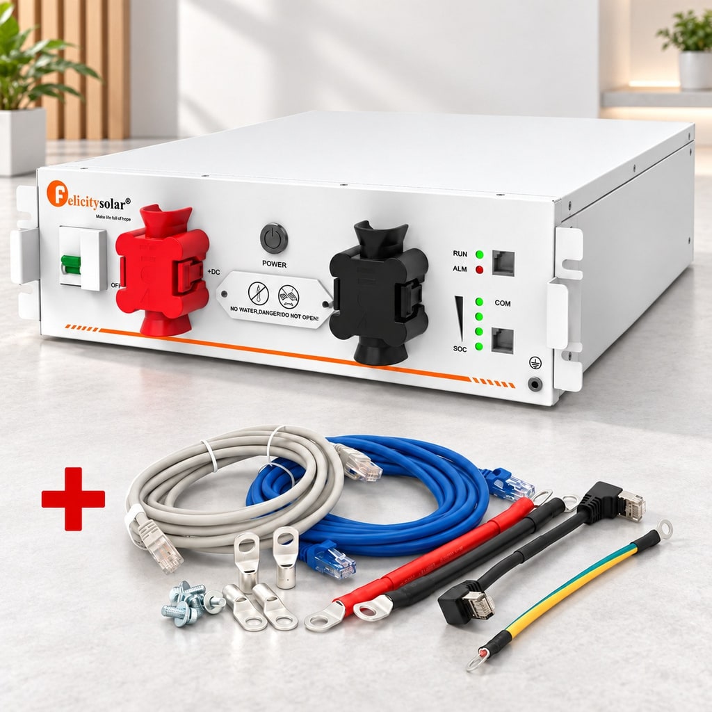 LiFePO4 51,2V/100Ah Акумулятор Felicity з BMS 100 А для систем резервного живлення